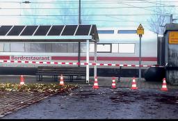 <p>　ドイツ・バイエルン州の駅に停車した特急ＩＣＥ＝６日（ＡＰ＝共同）</p>