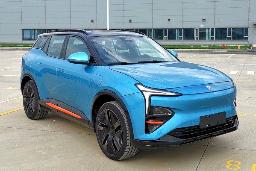 <p>　恒大新能源汽車集団が量産を申請したＥＶ（中国工業情報省のサイトから・共同）</p>