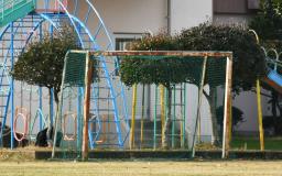 <p>　男児が下敷きになって死亡した小型ゴール＝２０１７年１月、福岡県大川市</p>