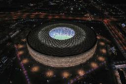 <p>　サッカーＷ杯カタール大会会場の「アルトゥママ・スタジアム」＝カタール（Ｗ杯組織委員会提供、共同）</p>