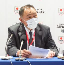 <p>　記者会見するＪＯＣの山下泰裕会長＝３０日午前、東京都内</p>