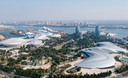 　中国恒大集団が運営する人工島リゾート「海花島」＝２０２１年１１月、中国海南省（共同）
