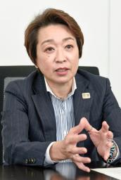 <p>　インタビューに答える東京五輪・パラリンピック組織委の橋本聖子会長</p>