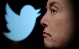 　ツイッターのロゴとマスク氏（ロイター＝共同）