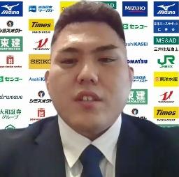 　オンラインで取材に応じる太田彪雅＝２８日