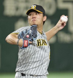 　７回無失点で３勝目を挙げた阪神・伊藤将＝東京ドーム