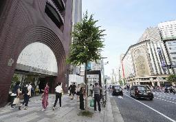 　路線価が３８年連続で全国最高となった「鳩居堂」前＝東京・銀座