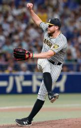 　先発し６回途中１失点だった阪神のビーズリー＝バンテリンドーム