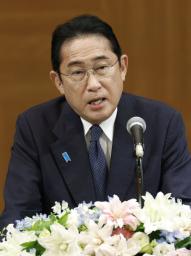 　記者会見する岸田首相＝６日午前、広島市