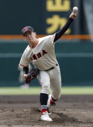 　上田西戦に先発した土浦日大・藤本＝甲子園
