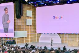 　検索サービスについて説明があった米グーグルの開発者イベント＝２０１９年５月、カリフォルニア州マウンテンビュー（共同）