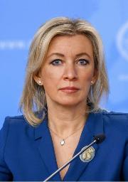 　ロシア外務省のザハロワ情報局長（ロシア外務省提供、アナトリア通信提供・ゲッティ＝共同）