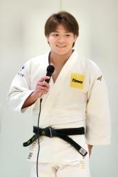 　所属先のイベントにゲストとして参加した阿部一二三＝９日、東京都内