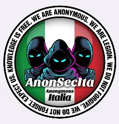 　国際的ハッカー集団「アノニマス」のイタリア拠点グループのロゴ