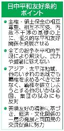 　日中平和友好条約ポイント