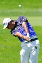 　第１ラウンド、１オーバーで３０位の松山英樹＝オリンピアフィールズＣＣ（共同）