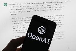 　対話型の生成ＡＩ「チャットＧＰＴ」を開発した米オープンＡＩのロゴ（ＡＰ＝共同）