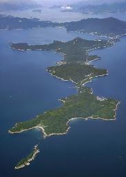 　中間貯蔵施設の建設が検討されている山口県上関町の長島