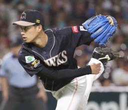 　６回２失点で４勝目を挙げたソフトバンク・板東＝ペイペイドーム