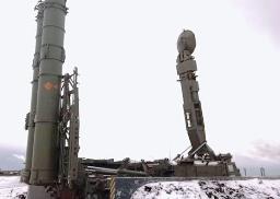 　２０２０年にロシア軍が公開した千島列島の地対空ミサイルＳ３００Ｖ４（ロシア国防省提供・共同）
