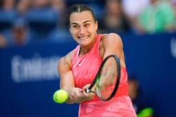 　女子シングルス２回戦でストレート勝ちしたアリーナ・サバレンカ＝ニューヨーク（ＡＰ＝共同）