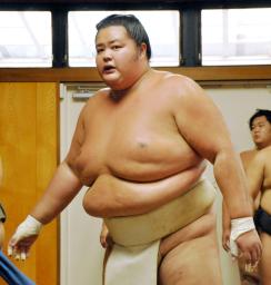 　秋場所に向け汗を流す琴ノ若＝千葉県松戸市の佐渡ケ嶽部屋