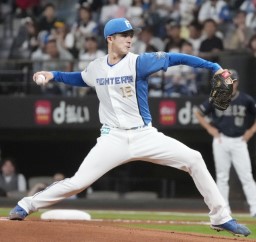 　オリックス戦に先発した日本ハム・上沢＝エスコンフィールド