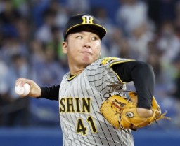 　ヤクルト戦に先発した阪神・村上＝神宮