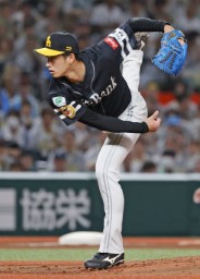 　西武戦に先発したソフトバンク・板東＝ベルーナドーム
