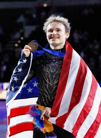 <p>　男子で優勝したイリア・マリニン＝プラハ（共同）</p>