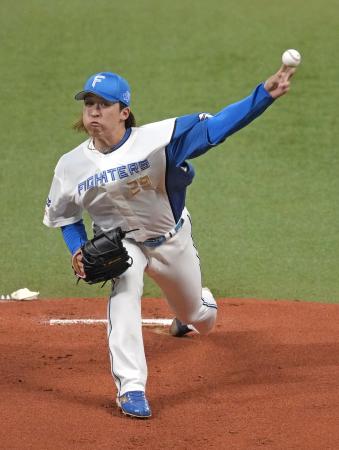<p>　ロッテ戦に先発した日本ハム・細野＝エスコンフィールド</p>