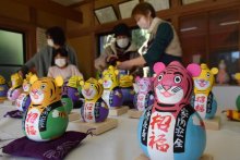 表情豊かな手作り品　寅ヒョウタンで招福　匝瑳・下富谷　【師走スケッチ２０２１】