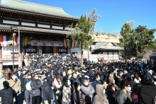 今年こそ平穏願い　成田山新勝寺に初詣　大本堂へ長い列