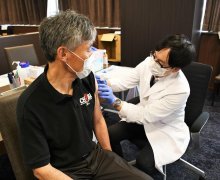 教職員が集団接種　新年度前、コロナ対策　成田市