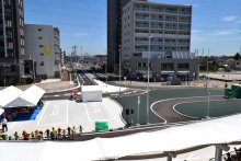 ＪＲ幕張駅　北口に駅前広場　８月１日から利用スタート　バス・タクシー乗り場、一般車用の乗降場所も