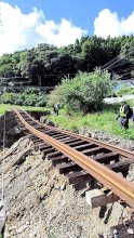 いすみ鉄道「年内の復旧目指す」　「鉄道災害調査隊」が被害調査 　台風１３号、一部運休続く