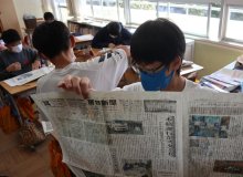 「学び」「世の中」つなぐ　鴨川市立天津小湊小学校　【ＮＩＥ報告　千葉県内実践校の取り組み】