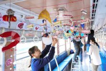 春運ぶ、つるし雛列車　いすみ鉄道、２月１日から初運行　にぎやか装飾、御宿イベントＰＲ