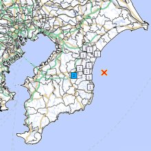 【速報】最大震度２の地震　千葉県内、震源は県東方沖　長南、茂原など揺れ