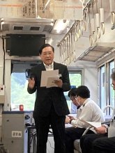 銚子電鉄３年連続黒字　今年も列車内で株主総会　副業部門、安定した収益
