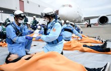 航空機事故対応力磨く　羽田念頭、成田で８３０人訓練