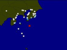 【速報】最大震度３の地震　震源は千葉県南東沖　Ｍ４．５　館山市で震度３