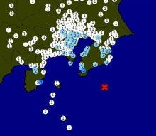 【速報】最大震度３の地震　震源は千葉県南東沖　Ｍ４．８　館山市で震度３