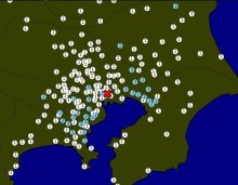 【速報】最大震度２の地震　震源は東京都２３区　Ｍ４．１　千葉県は千葉市中央区などで震度２