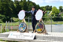 香取にガンダムマンホール　市内２カ所、名所デザイン　千葉県内２例目