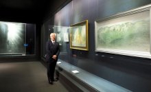 鋸山の魅力、光とともに　繊細に描いた作品群並ぶ　富津で日本画家「岩波昭彦展」