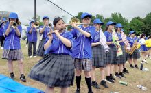 千葉聖心吹奏楽部、明聖を“友情応援”　第１０７回全国高校野球　千葉大会　第８日