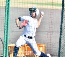 ナイン支える練習補助員　猛暑の中、打撃投手務める　第１０７回全国高校野球選手権大会　【市船橋　甲子園だより】