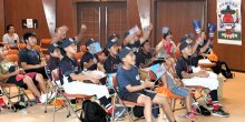 菰田選手（山梨学院）の準決応援　甲子園、地元御宿でＰＶ