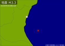 深夜、関東で地震相次ぐ　震源は茨城県沖　最大でＭ３．３　地震が及んだ地域人口１６万人